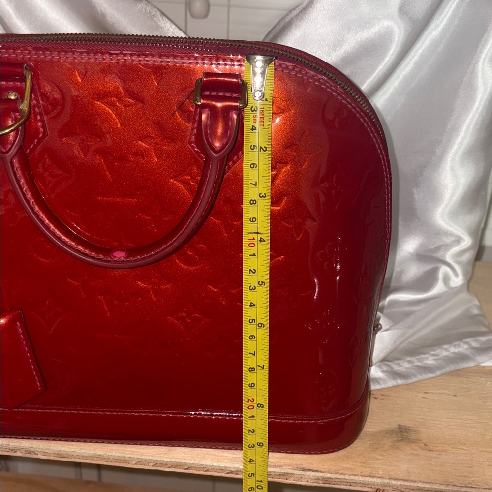 Louis Vuitton Red Patent Vernis Alma Satchel - Picture 14 of 14